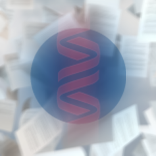 Helixlogo vor Papierblättern